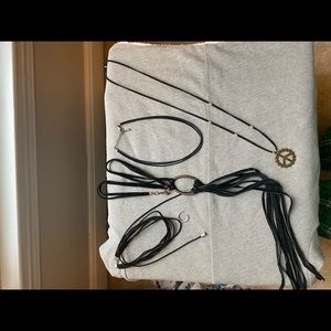 4 black necklaces bundle!!